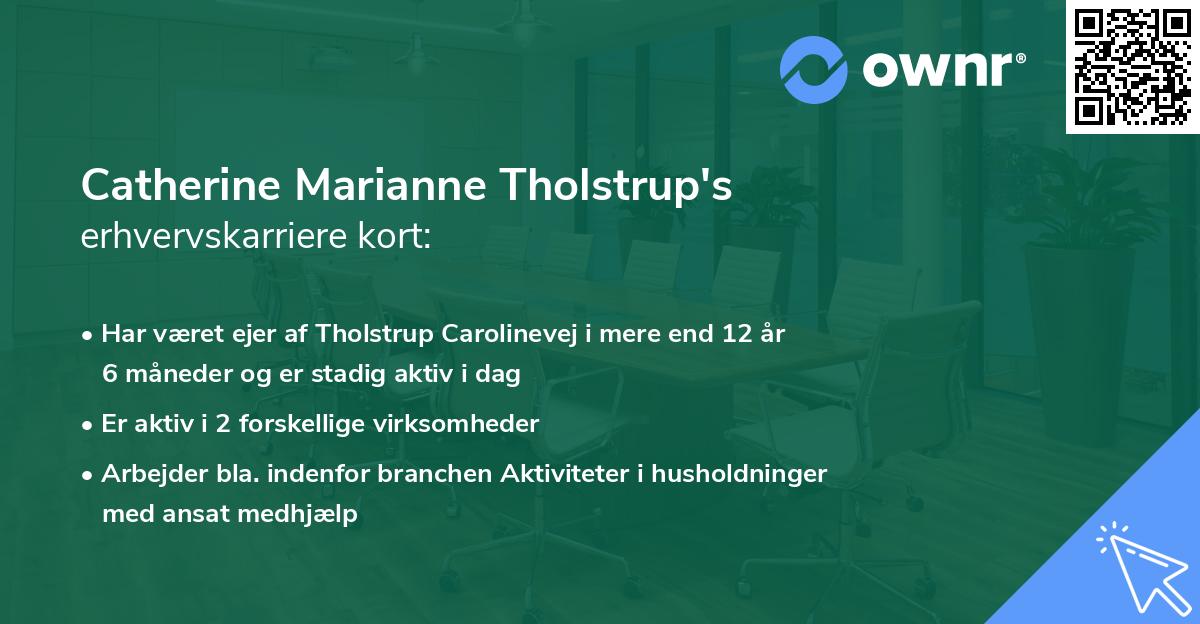 Catherine Marianne Tholstrup's erhvervskarriere kort