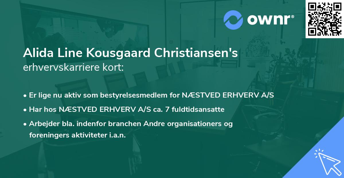 Alida Line Kousgaard Christiansen's erhvervskarriere kort