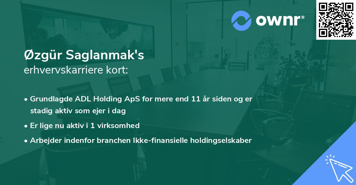 Øzgür Saglanmak's erhvervskarriere kort