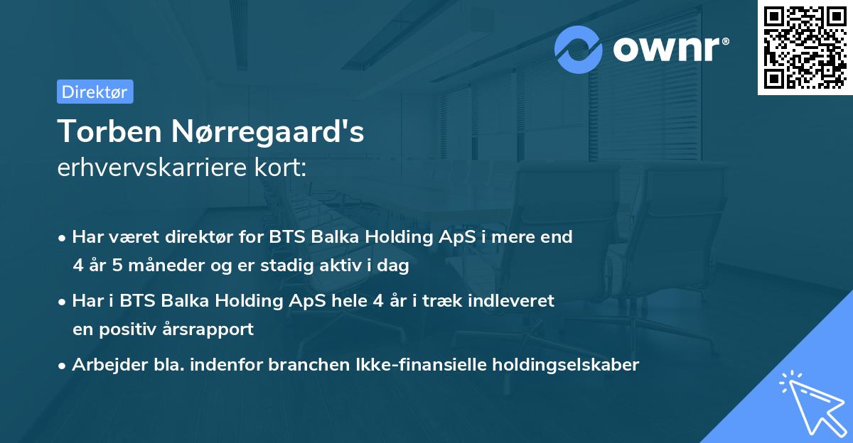 Torben Nørregaard's erhvervskarriere kort
