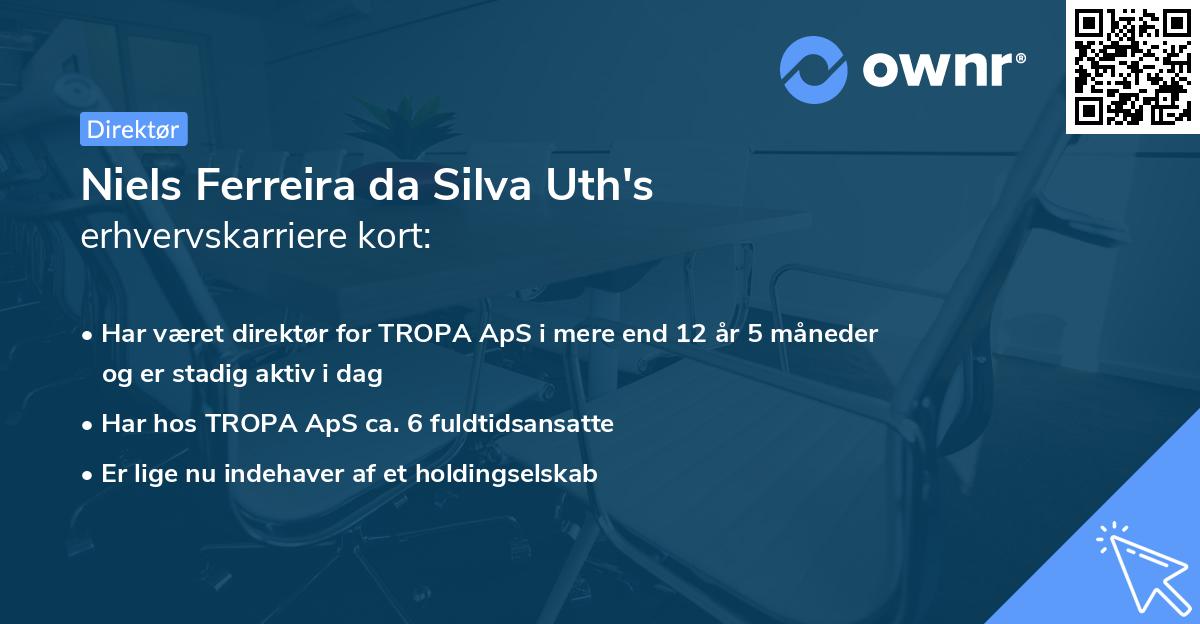 Niels Ferreira da Silva Uth's erhvervskarriere kort