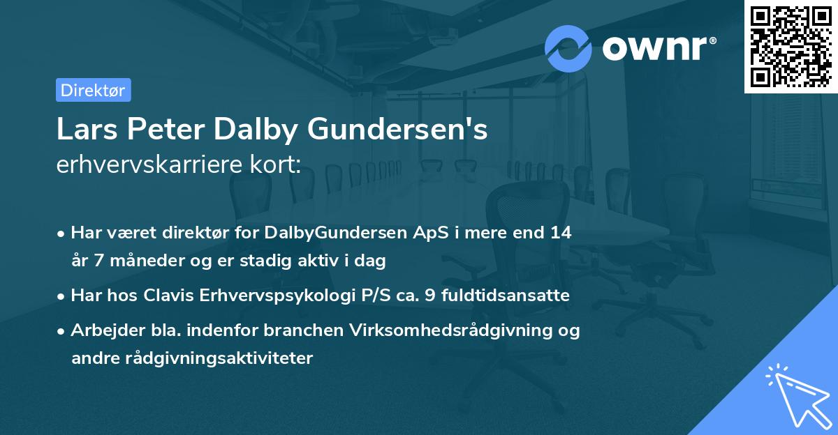 Lars Peter Dalby Gundersen's erhvervskarriere kort