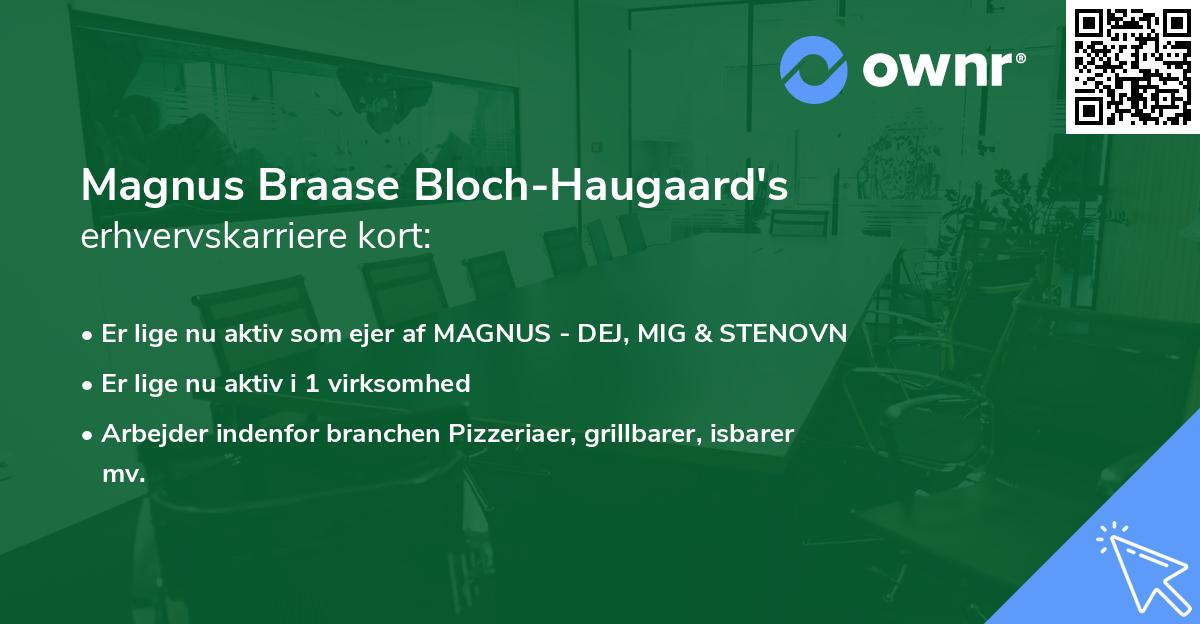 Magnus Braase Bloch-Haugaard's erhvervskarriere kort