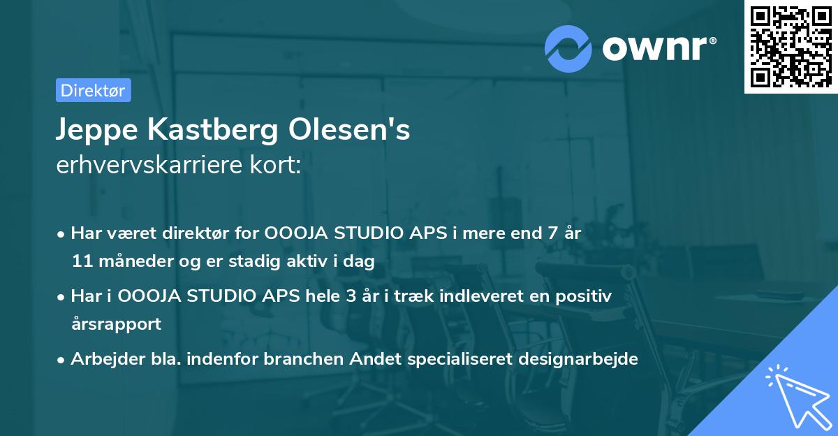 Jeppe Kastberg Olesen's erhvervskarriere kort
