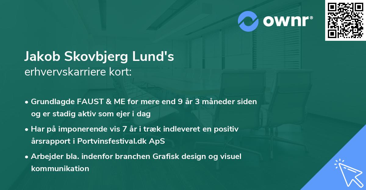 Jakob Skovbjerg Lund's erhvervskarriere kort