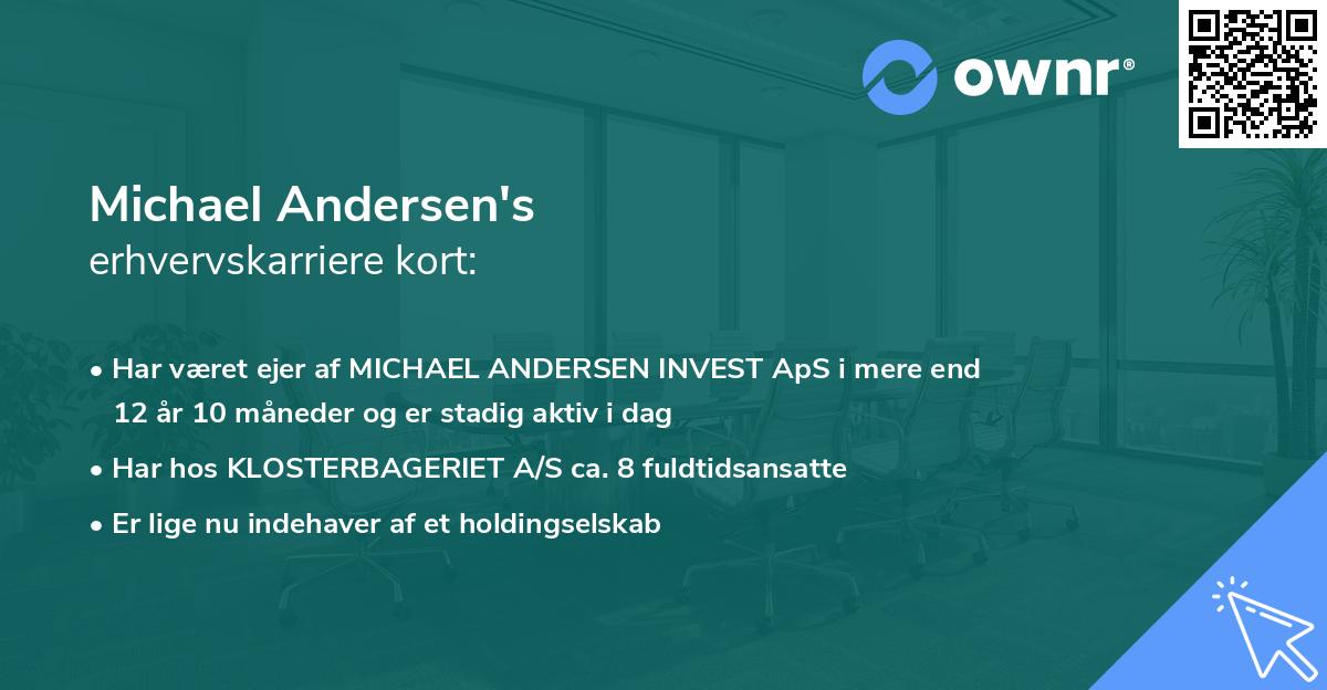 Michael Andersen's erhvervskarriere kort