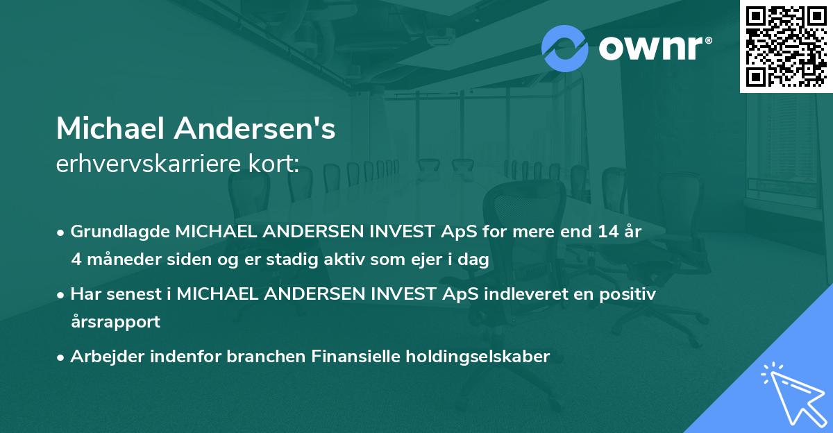 Michael Andersen's erhvervskarriere kort