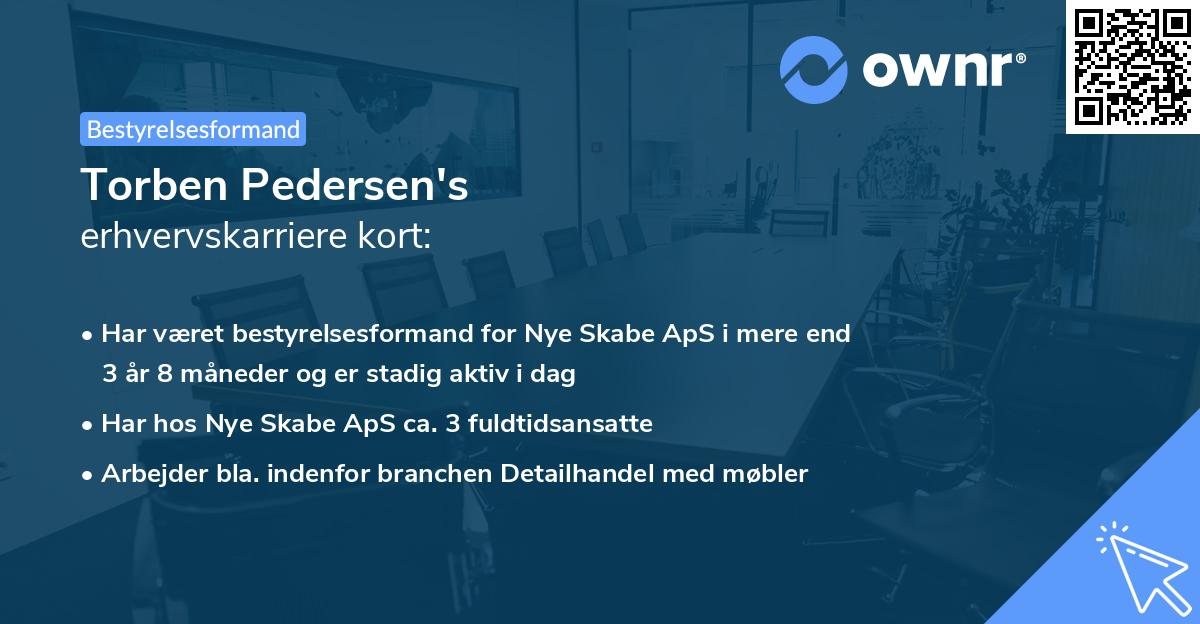 Torben Pedersen's erhvervskarriere kort