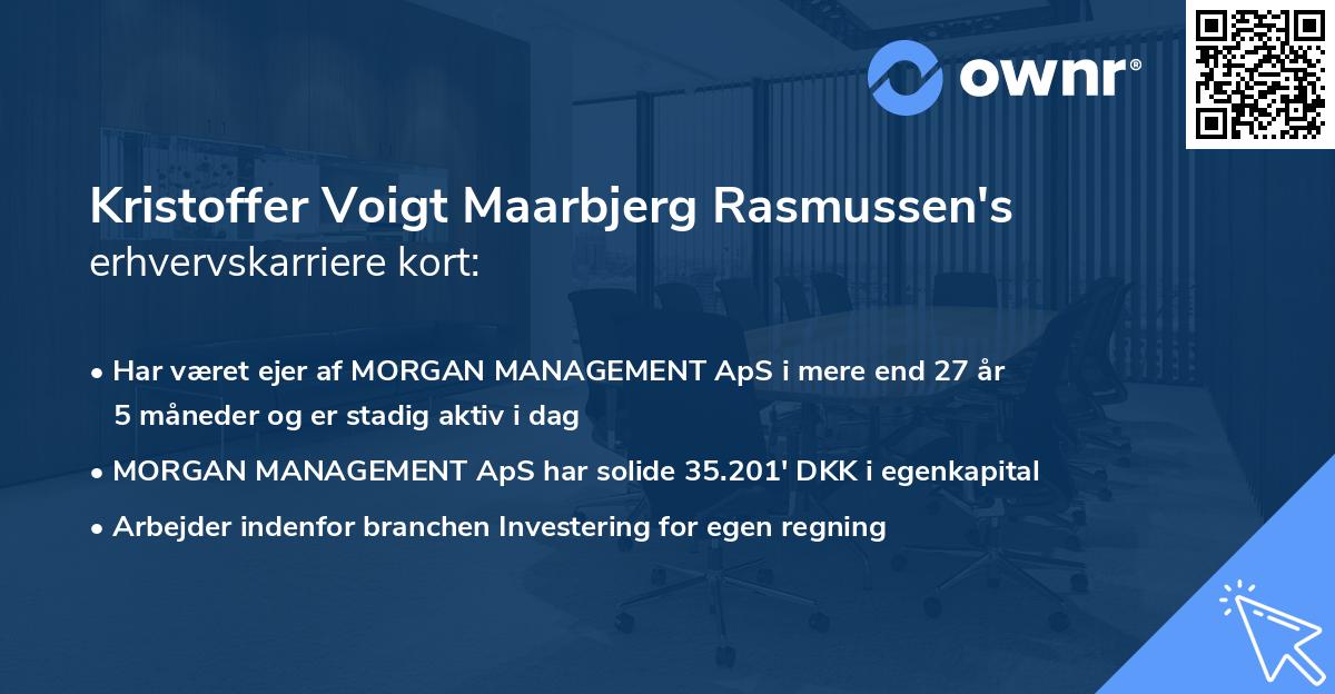 Kristoffer Voigt Maarbjerg Rasmussen's erhvervskarriere kort
