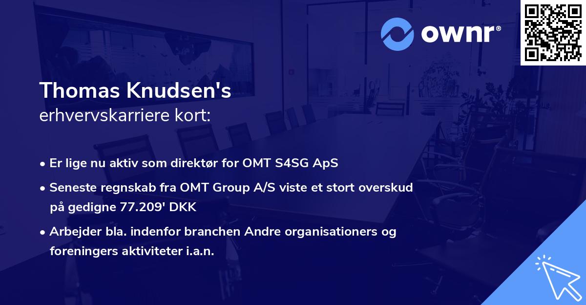 Thomas Knudsen's erhvervskarriere kort