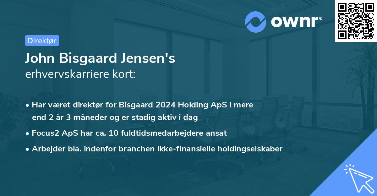 John Bisgaard Jensen's erhvervskarriere kort