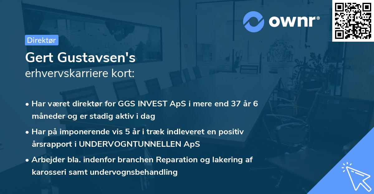 Gert Gustavsen's erhvervskarriere kort