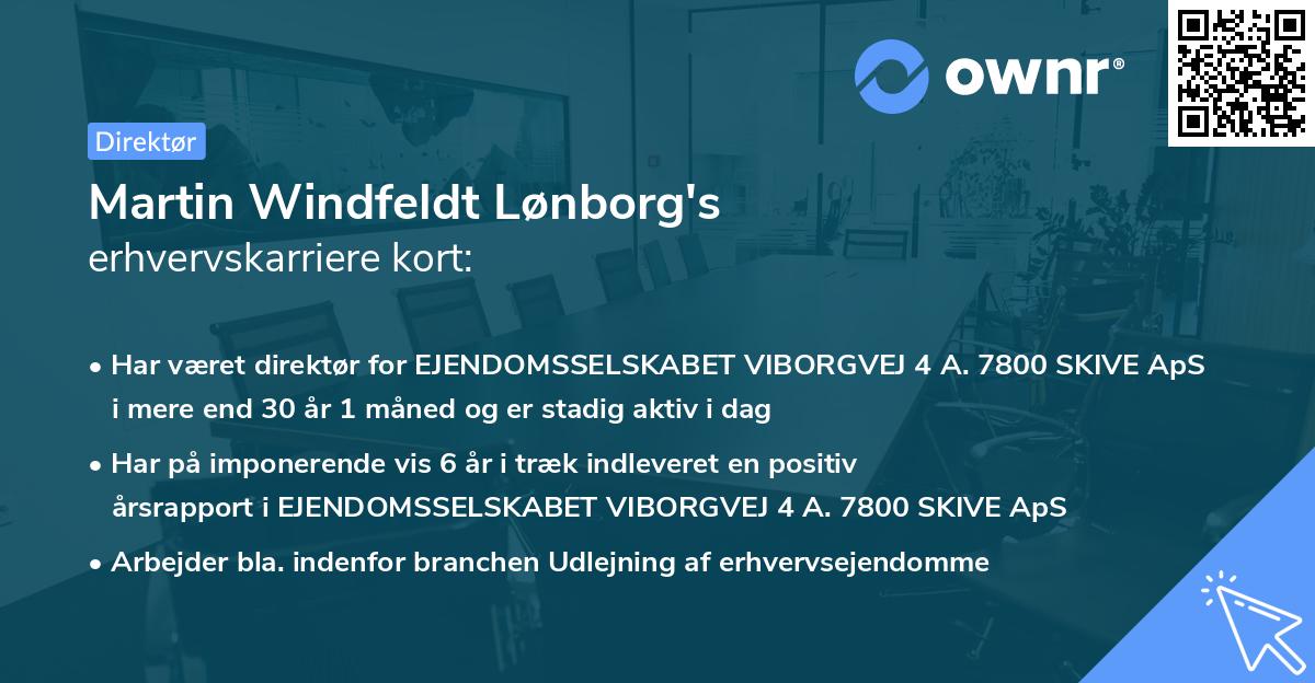 Martin Windfeldt Lønborg's erhvervskarriere kort