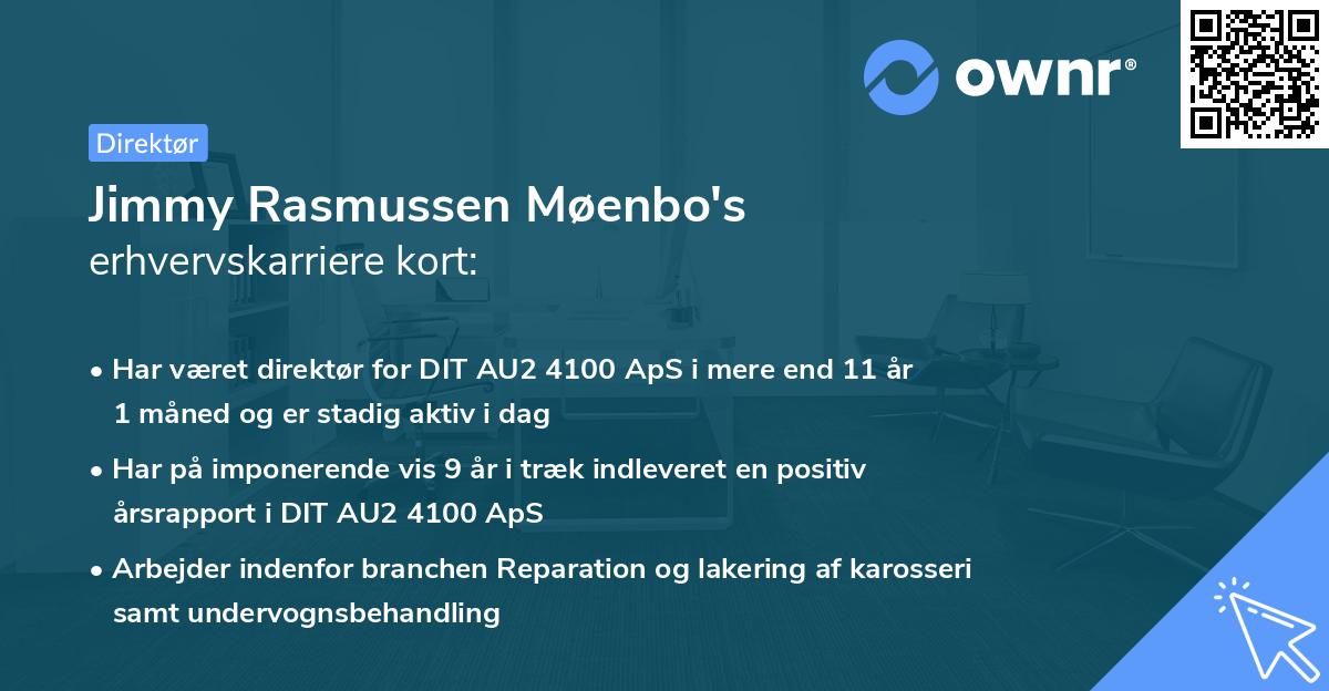 Jimmy Rasmussen Møenbo's erhvervskarriere kort