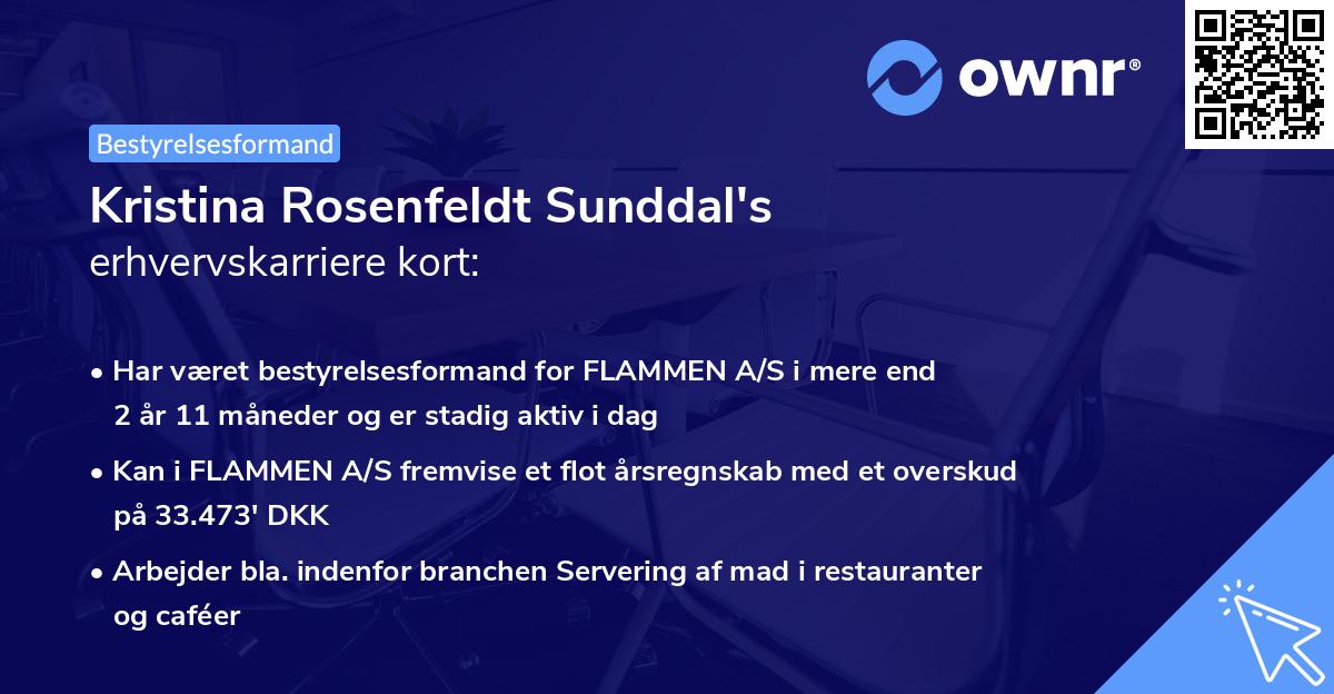 Kristina Rosenfeldt Sunddal's erhvervskarriere kort