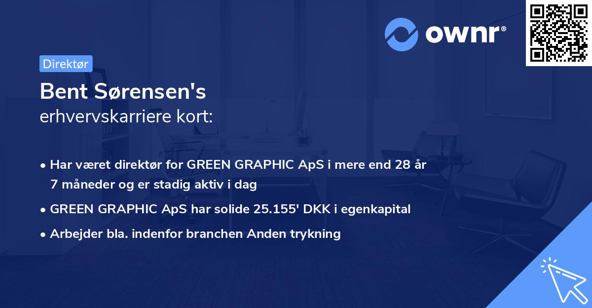 Bent Sørensen's erhvervskarriere kort