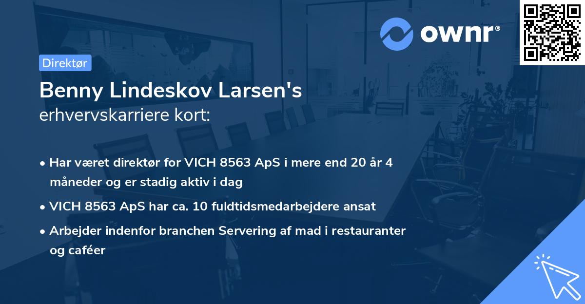 Benny Lindeskov Larsen's erhvervskarriere kort