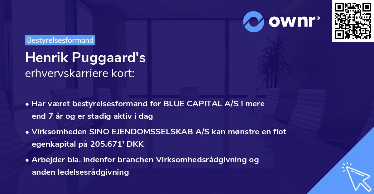 Henrik Puggaard's erhvervskarriere kort