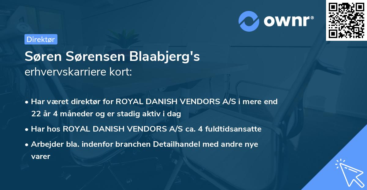 Søren Sørensen Blaabjerg's erhvervskarriere kort