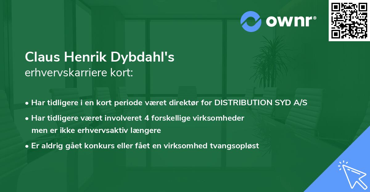 Claus Henrik Dybdahl's erhvervskarriere kort