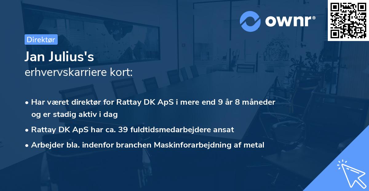 Jan Julius's erhvervskarriere kort