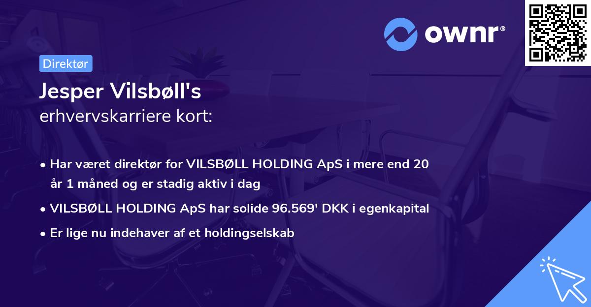 Jesper Vilsbøll's erhvervskarriere kort