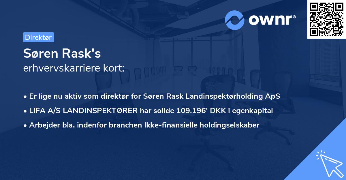 Søren Rask's erhvervskarriere kort