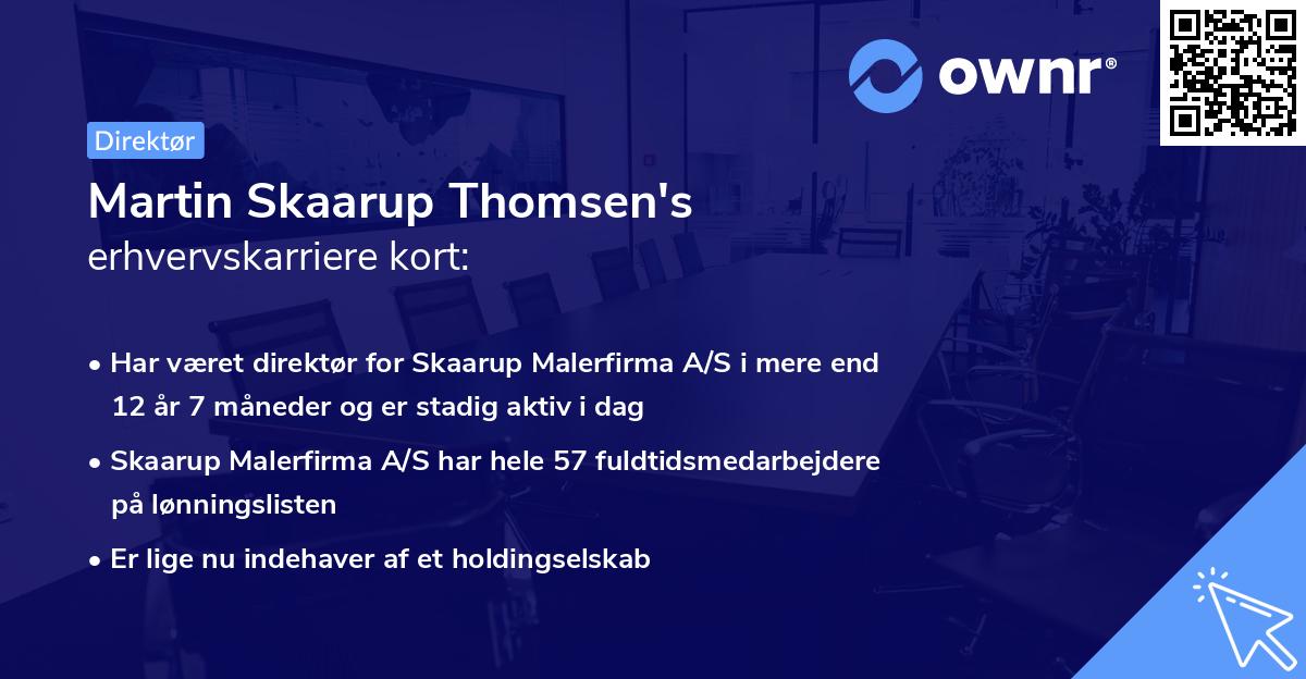 Martin Skaarup Thomsen's erhvervskarriere kort