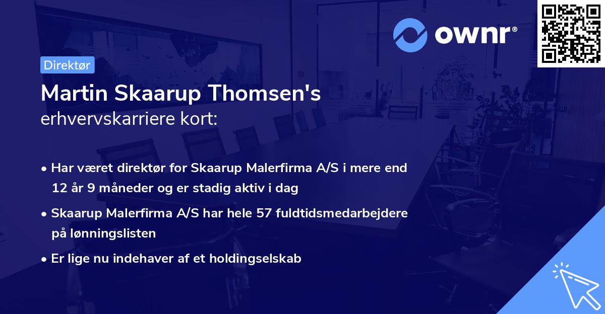 Martin Skaarup Thomsen's erhvervskarriere kort