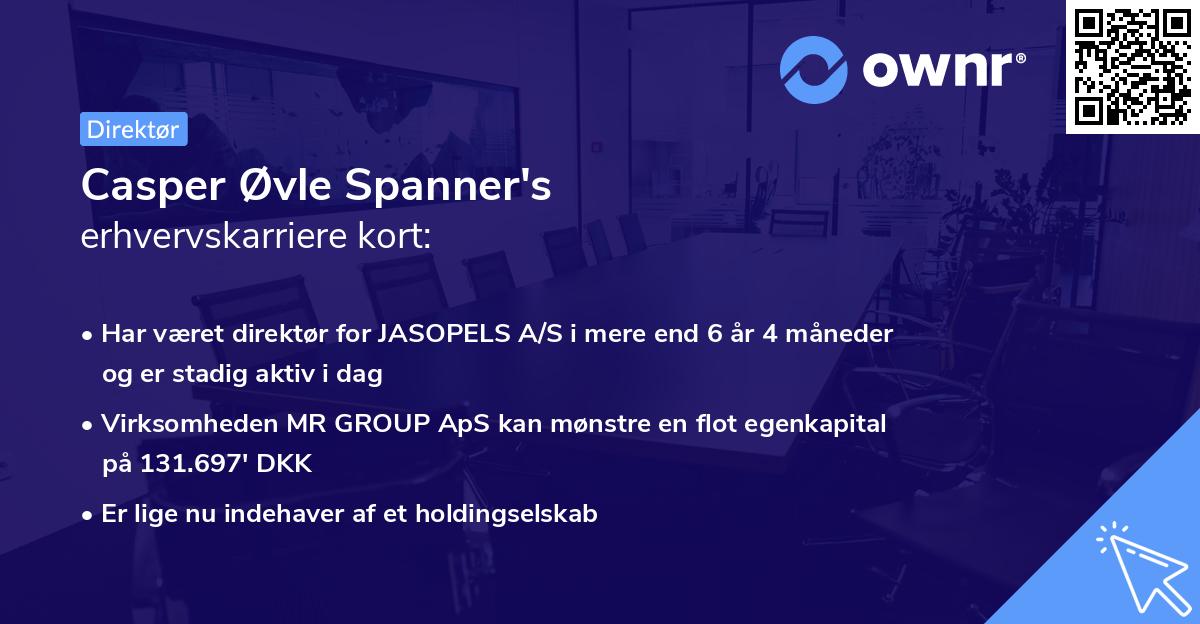 Casper Øvle Spanner's erhvervskarriere kort