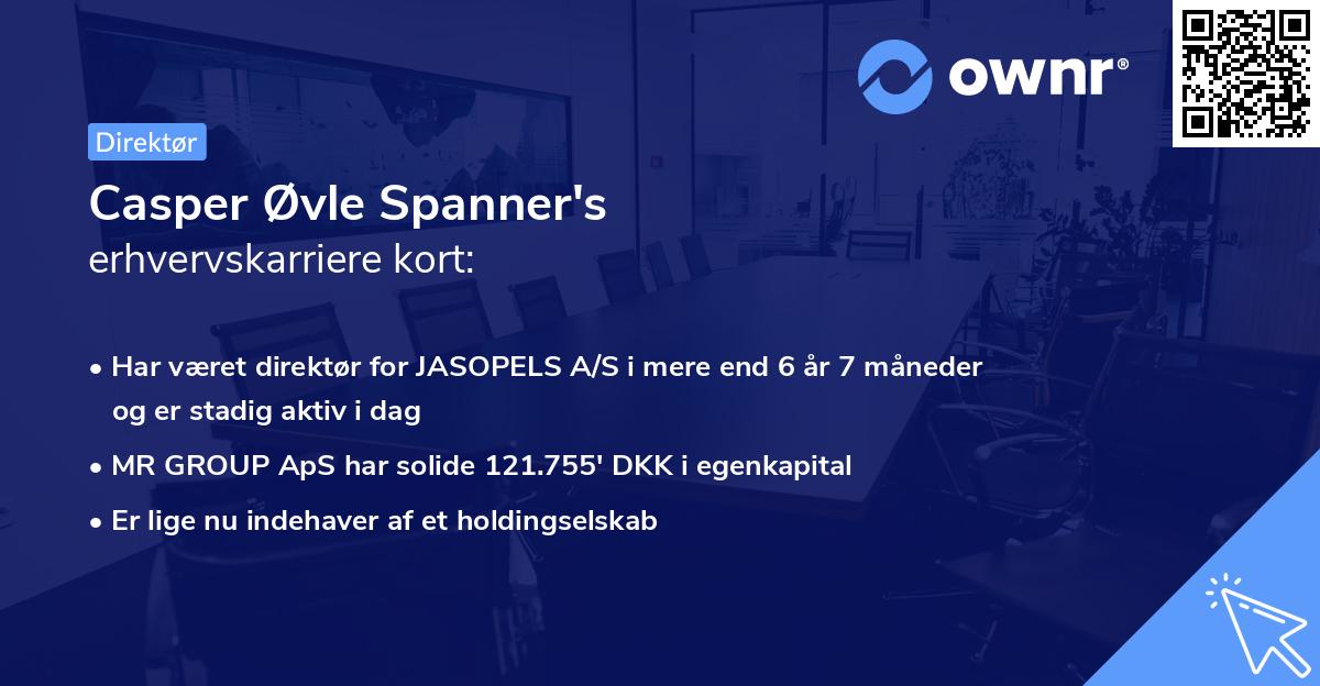 Casper Øvle Spanner's erhvervskarriere kort