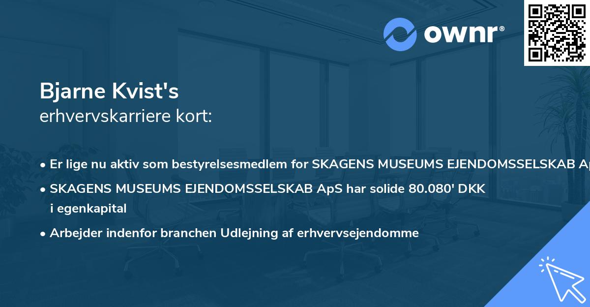 Bjarne Kvist's erhvervskarriere kort