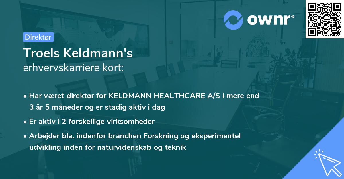 Troels Keldmann's erhvervskarriere kort