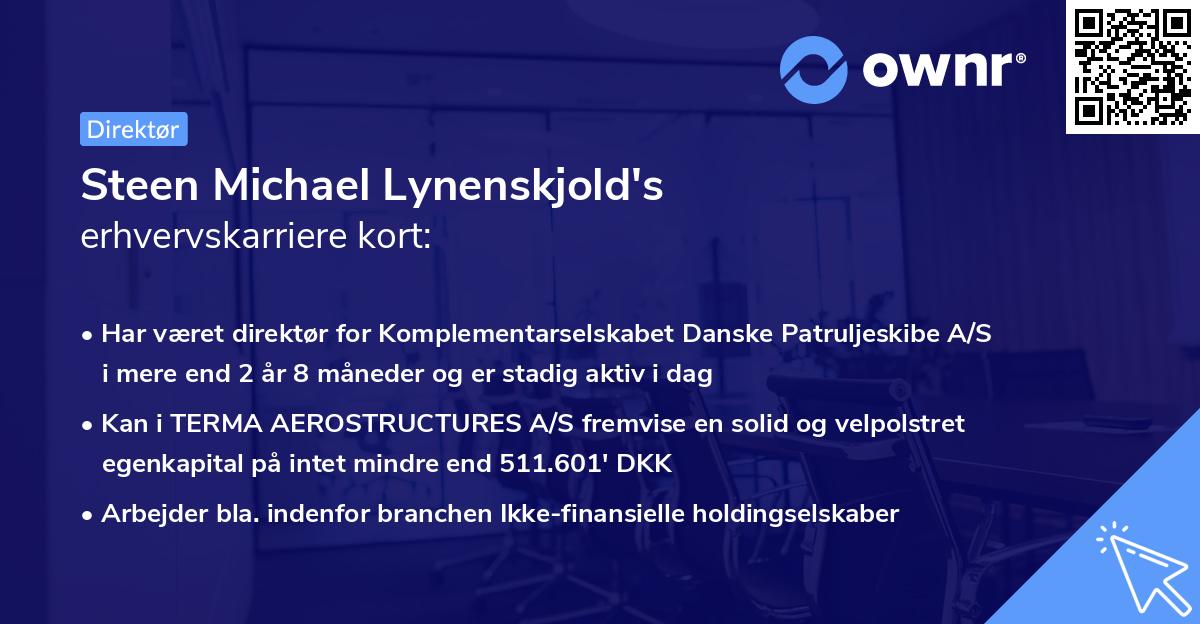 Steen Michael Lynenskjold's erhvervskarriere kort