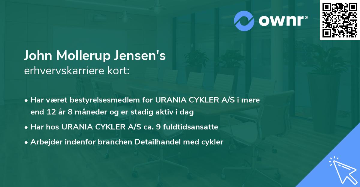 John Mollerup Jensen's erhvervskarriere kort