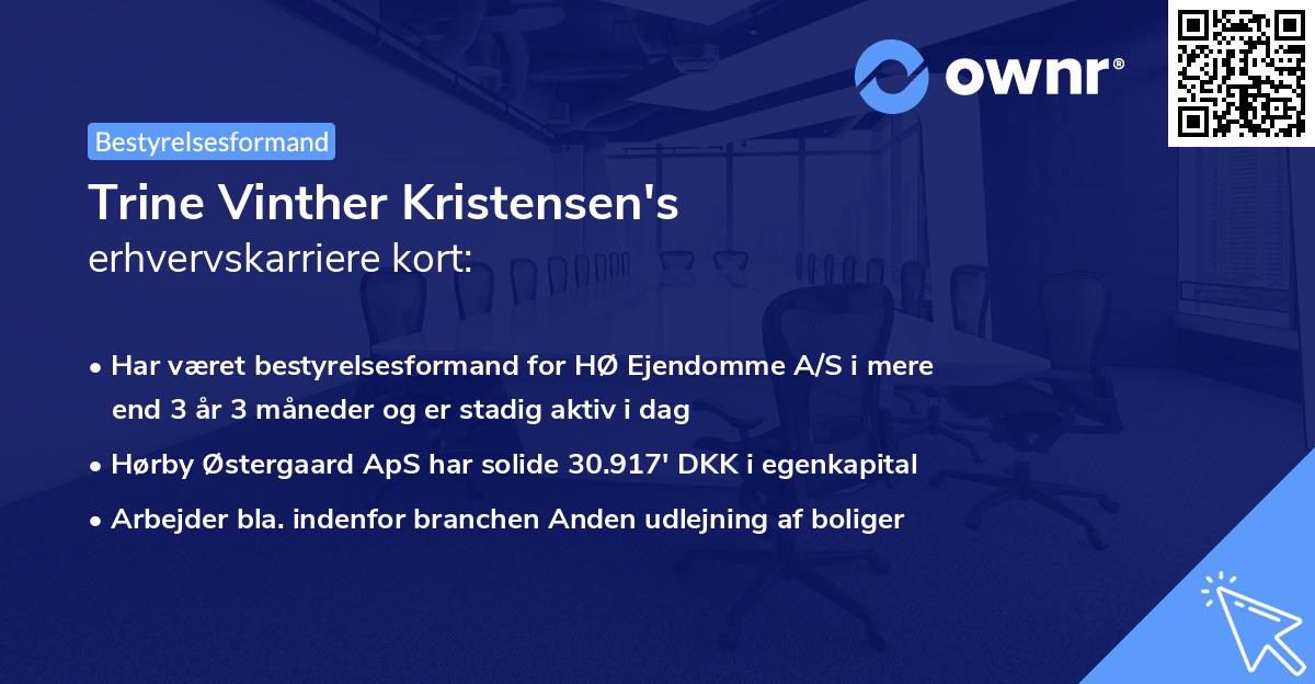Trine Vinther Kristensen's erhvervskarriere kort