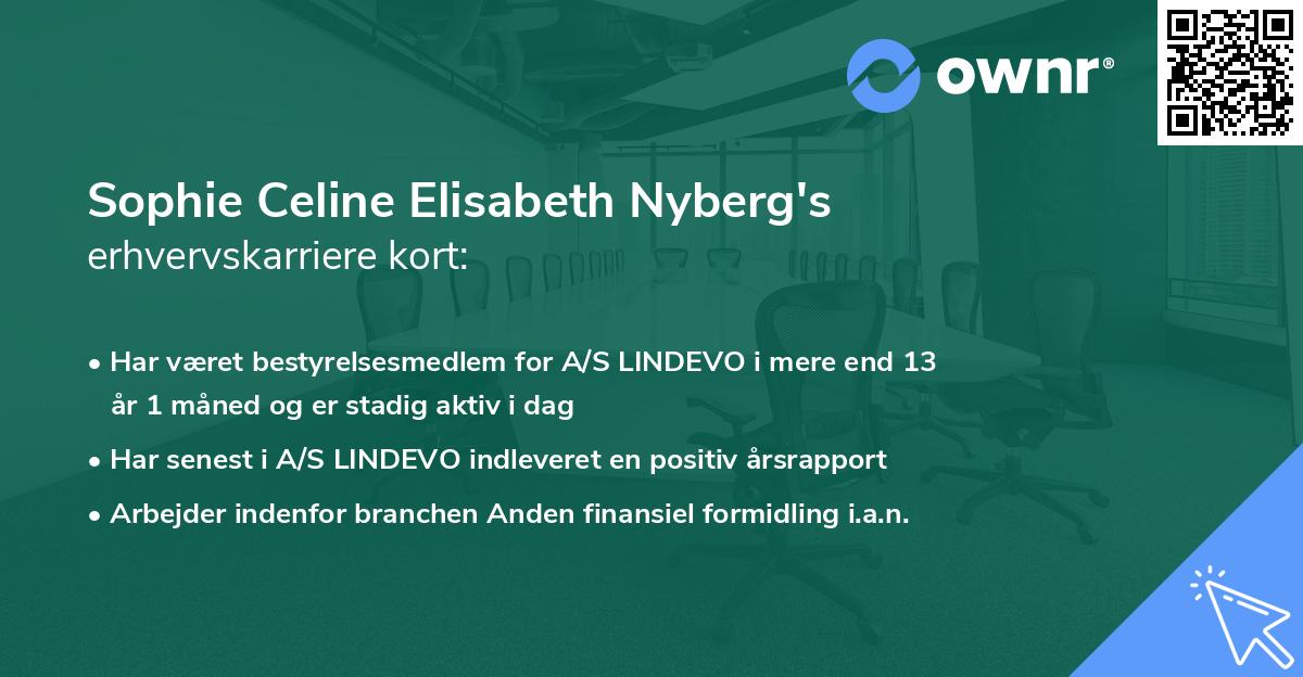 Sophie Celine Elisabeth Nyberg's erhvervskarriere kort