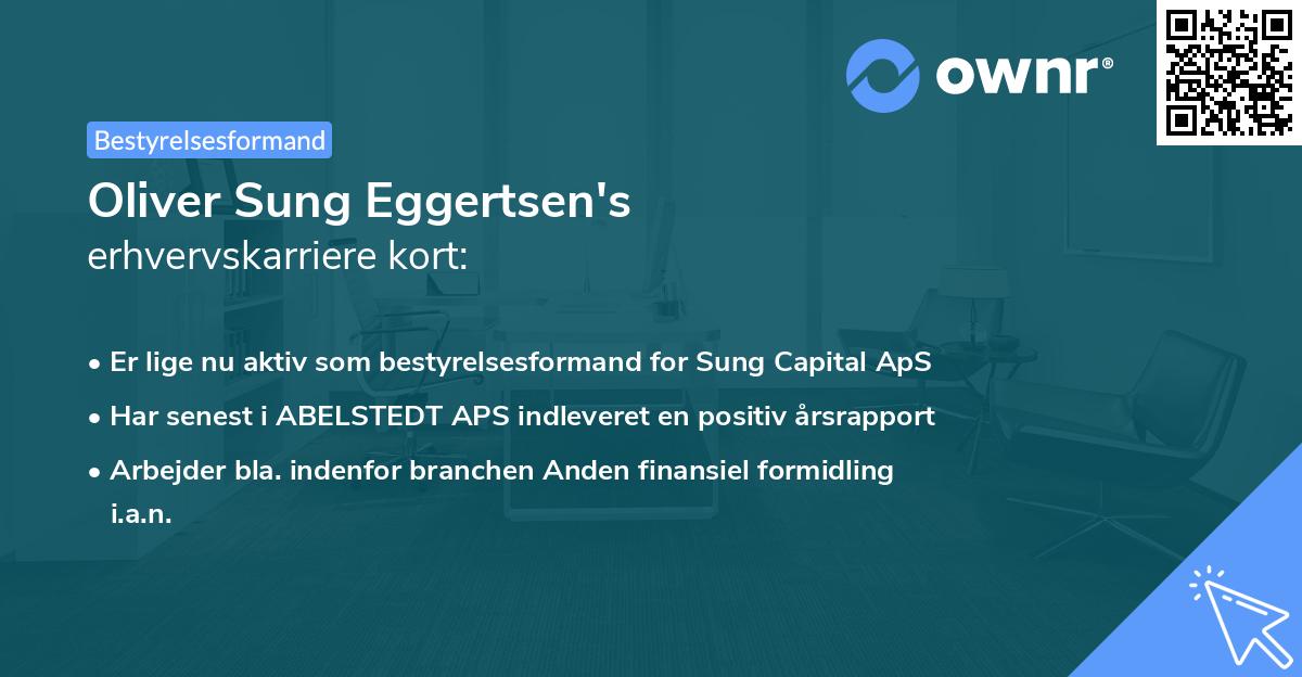 Oliver Sung Eggertsen's erhvervskarriere kort