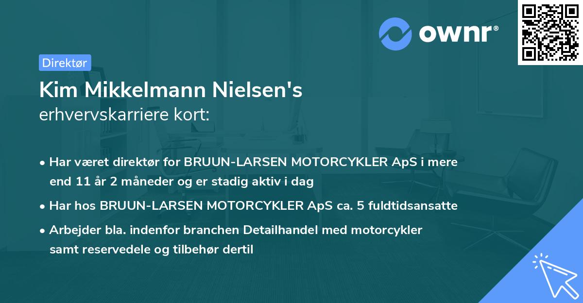 Kim Mikkelmann Nielsen's erhvervskarriere kort