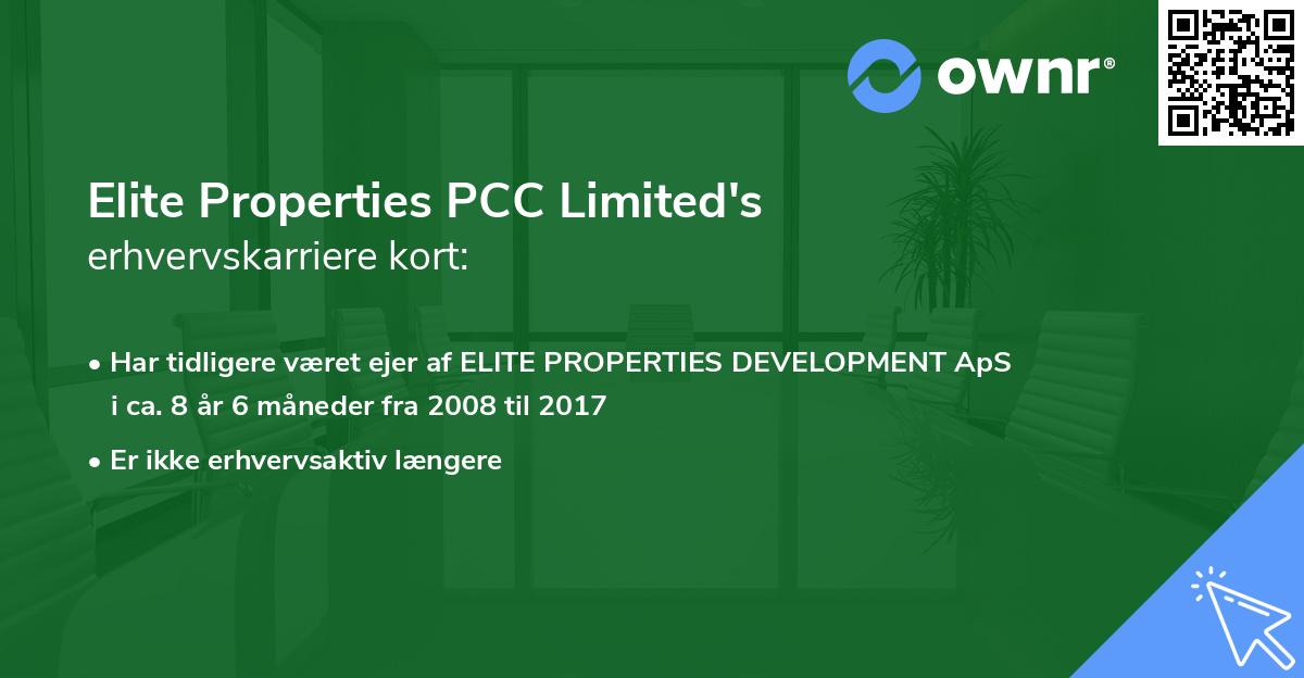 Elite Properties PCC Limited's erhvervskarriere kort