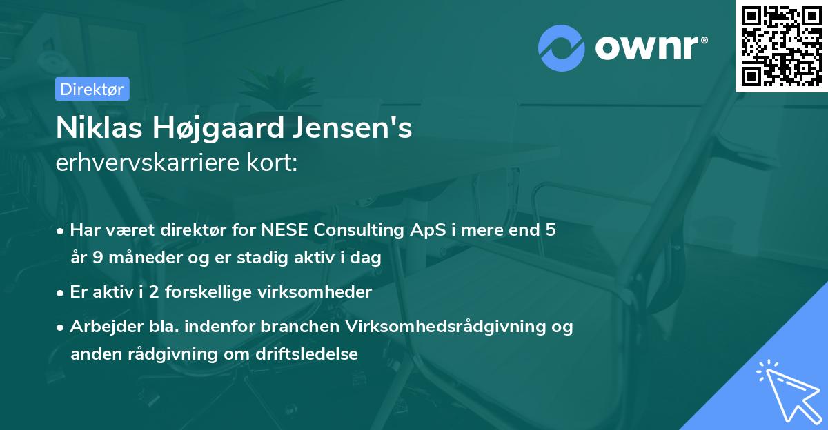 Niklas Højgaard Jensen's erhvervskarriere kort