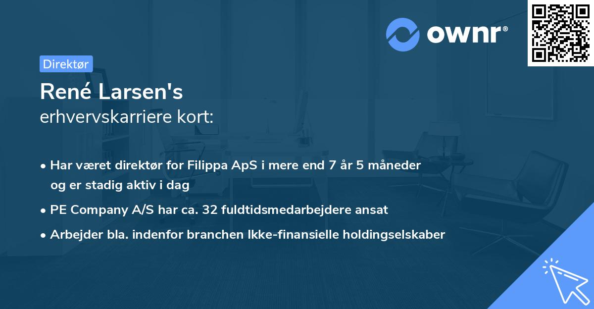 René Larsen's erhvervskarriere kort