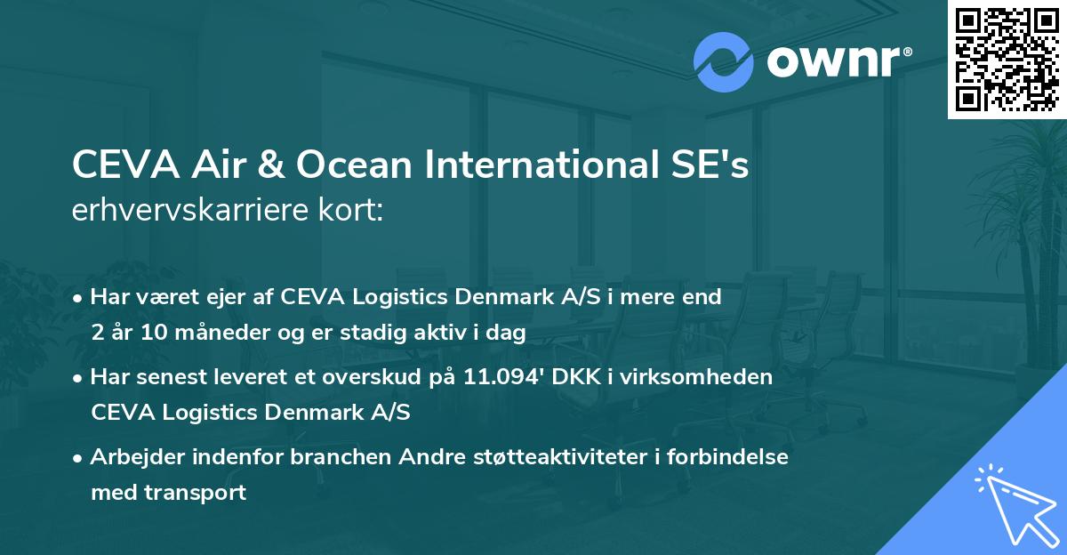 CEVA Air & Ocean International SE's erhvervskarriere kort