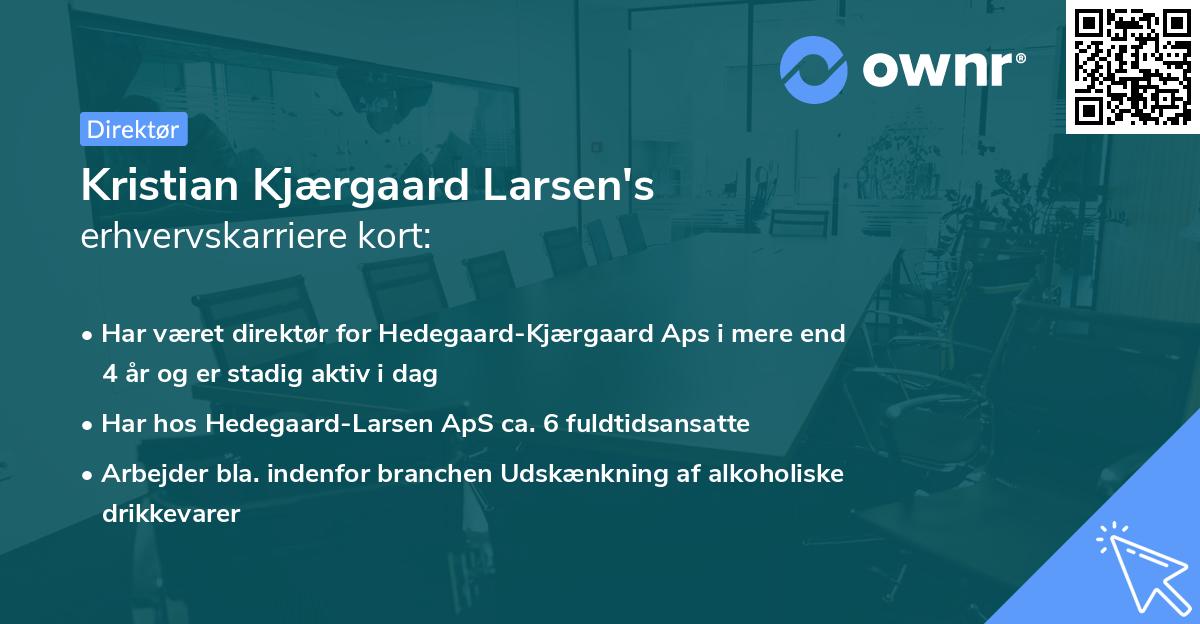 Kristian Kjærgaard Larsen's erhvervskarriere kort