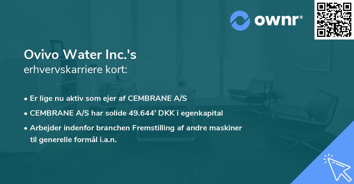 Ovivo Water Inc.'s erhvervskarriere kort