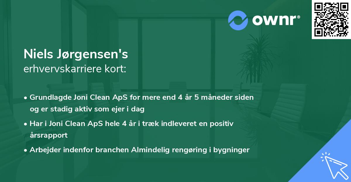 Niels Jørgensen's erhvervskarriere kort