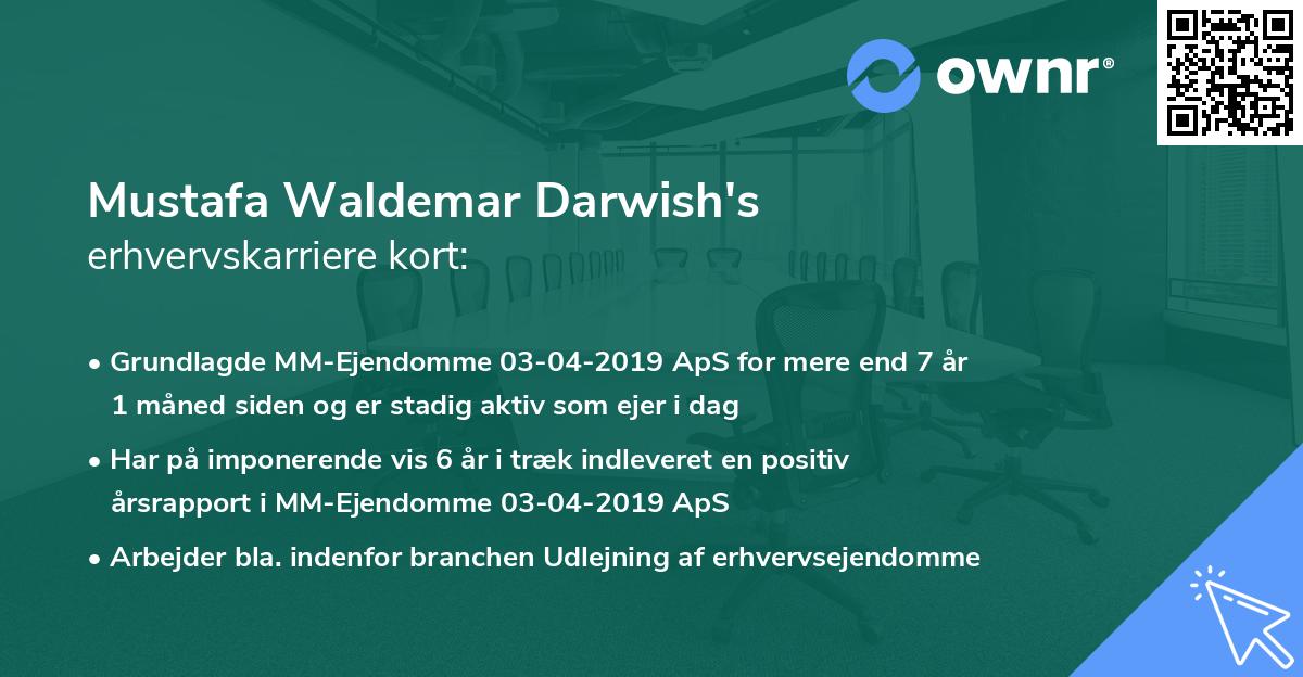 Mustafa Waldemar Darwish's erhvervskarriere kort