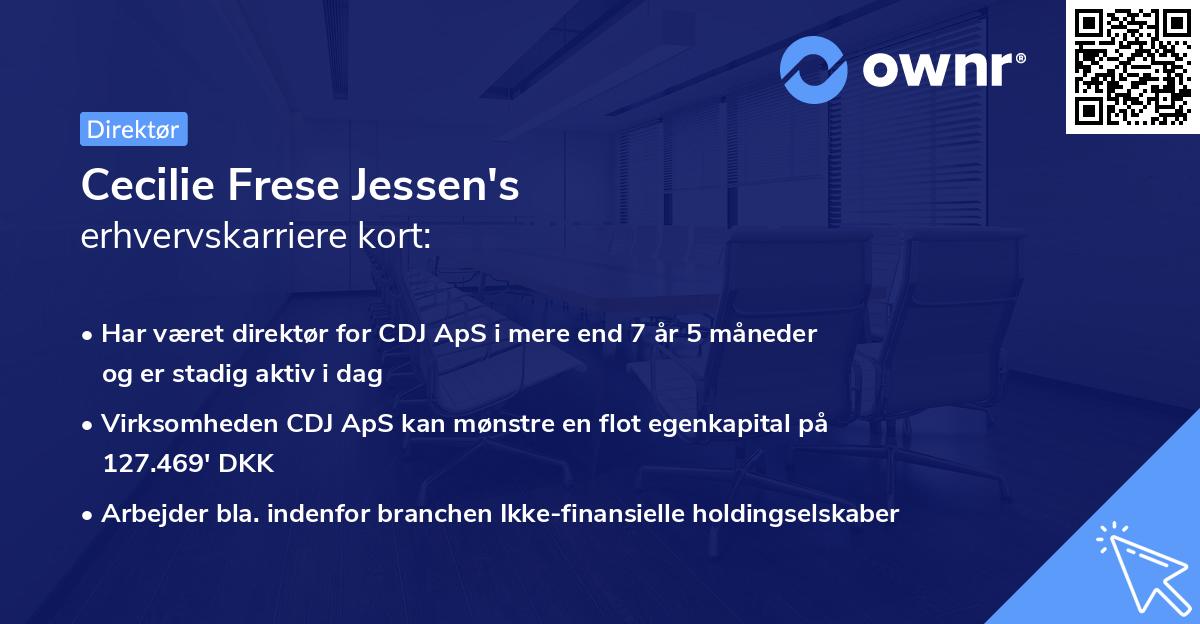Cecilie Frese Jessen's erhvervskarriere kort