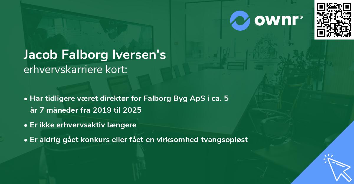Jacob Falborg Iversen's erhvervskarriere kort