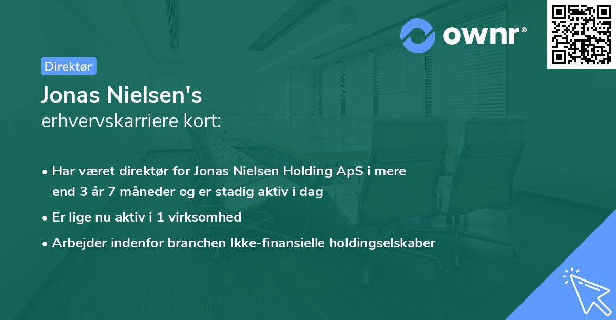 Jonas Nielsen's erhvervskarriere kort